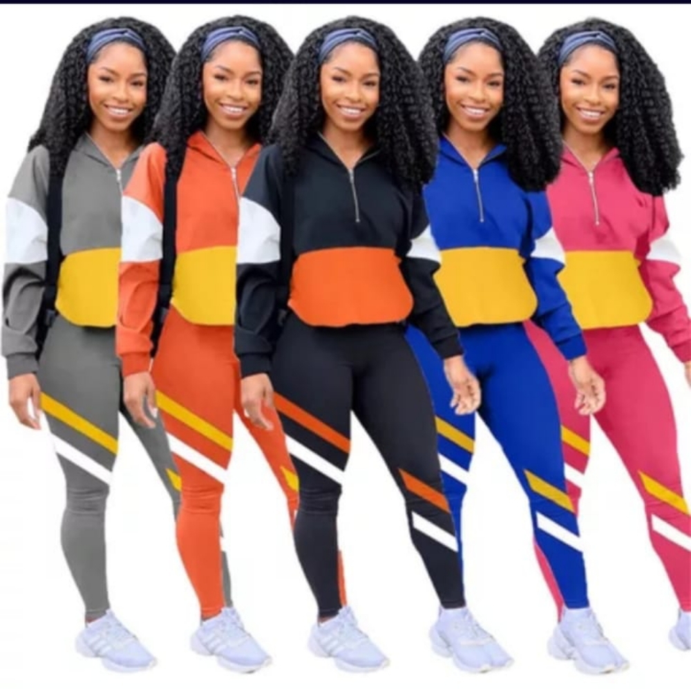 A two-piece tracksuit set